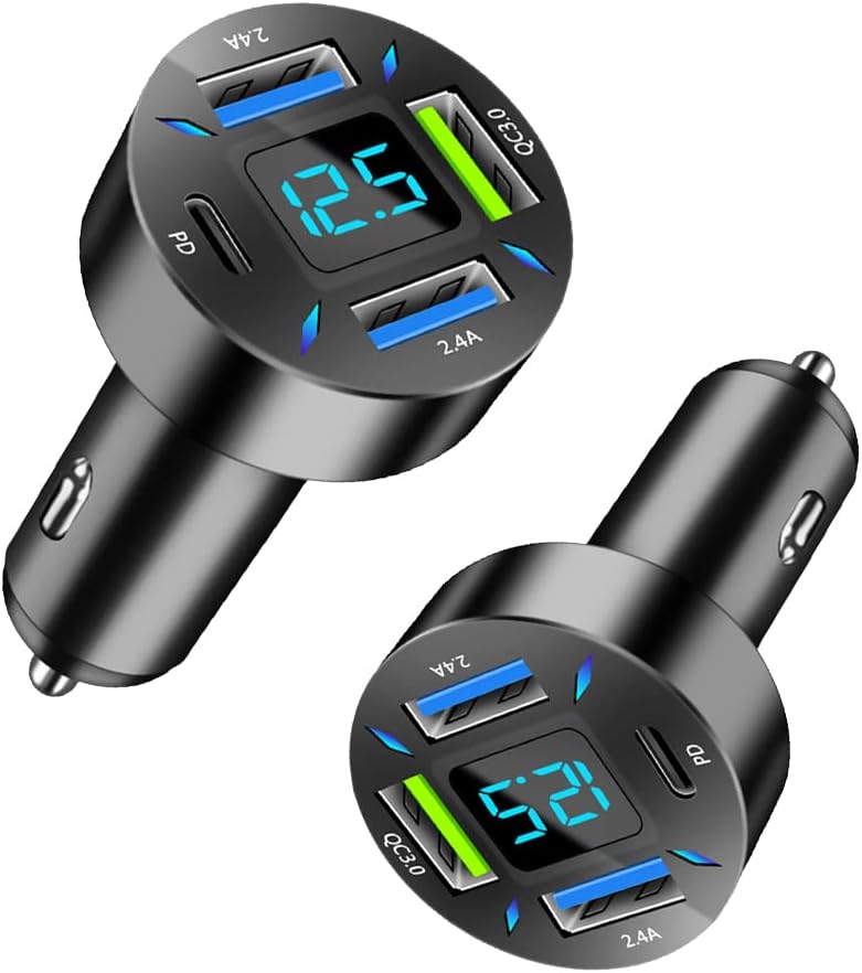 Upgrade Your Ride: The Dual USB Car Charger with Voltmeter & Cigarette Lighter Socket You Can’t Drive Without!