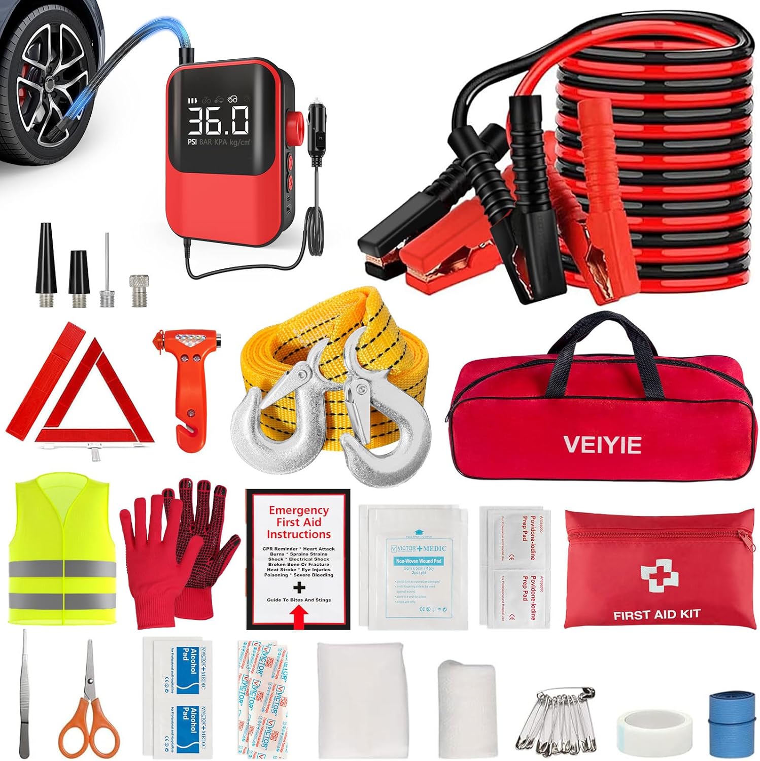 Revolutionize Your Road Safety: The Ultimate Review of VEIYIE’s All-in-One Emergency Kit!