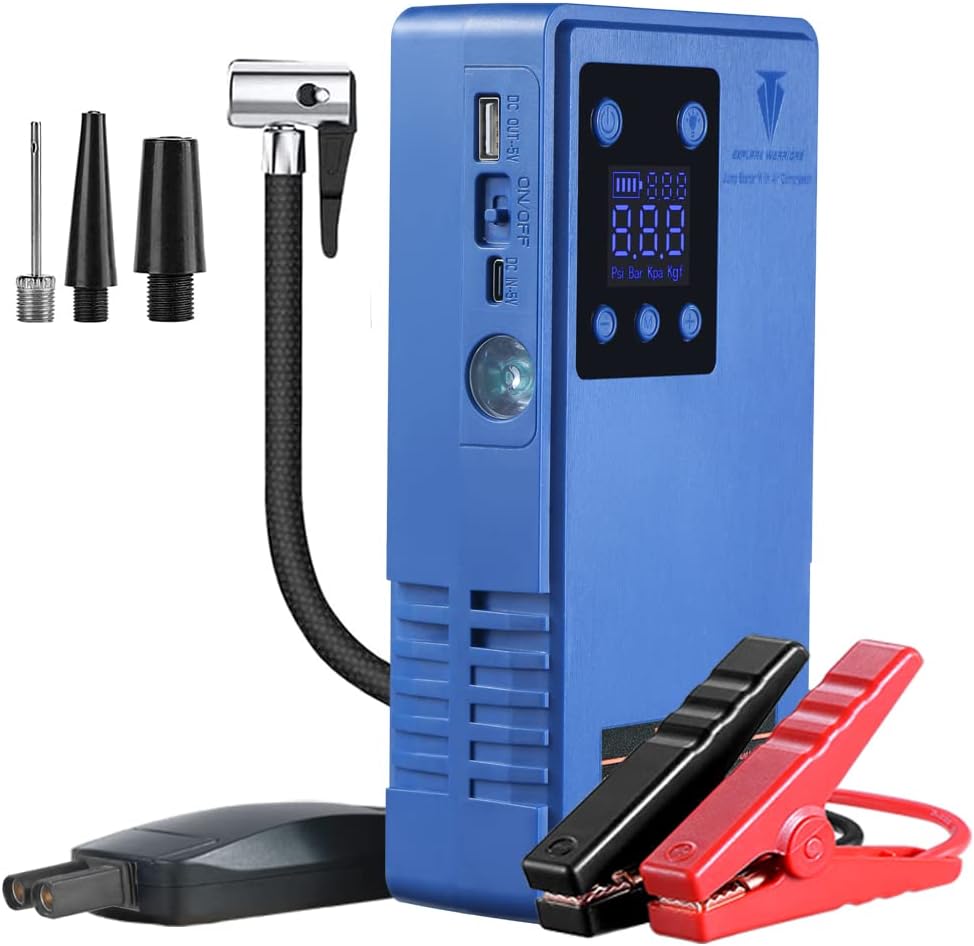 Never Get Stranded Again: The 4-in-1 Jump Starter and Tire Inflator Every Driver Needs!